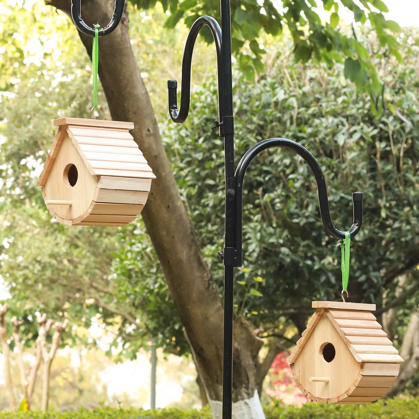 STARSWR birdhouse next to ruler showing scale and compact nesting size