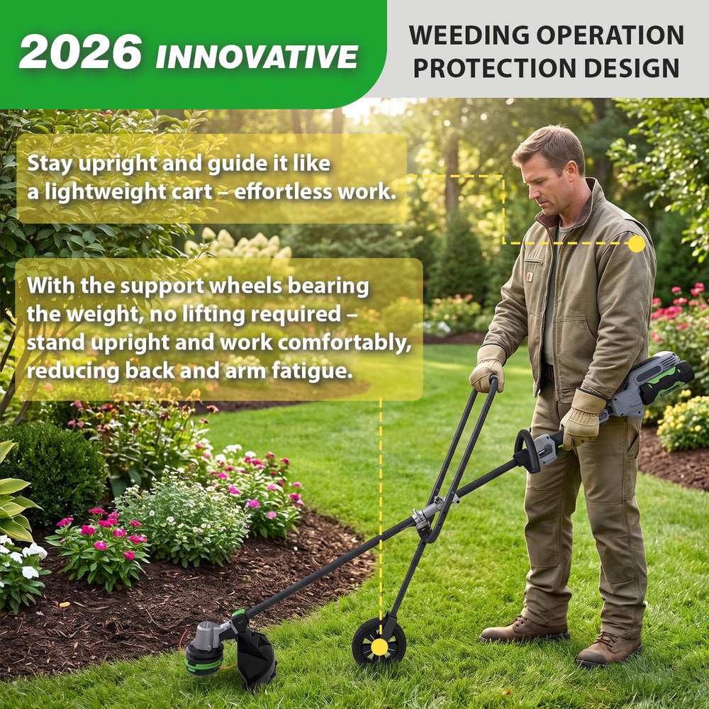 STARTINGTOOL navigating tight garden space for precise edging control