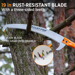 Start Pro carbon-enriched blade close-up showing sharp teeth for clean cuts