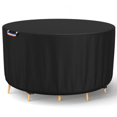 STARTWO front view of round patio cover showing full protection and weather resistance