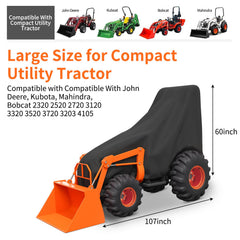 STARTWO side profile on compact tractor demonstrating full coverage and fit stability