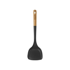 STAUB black silicone head detail, gentle on enamel and nonstick pans