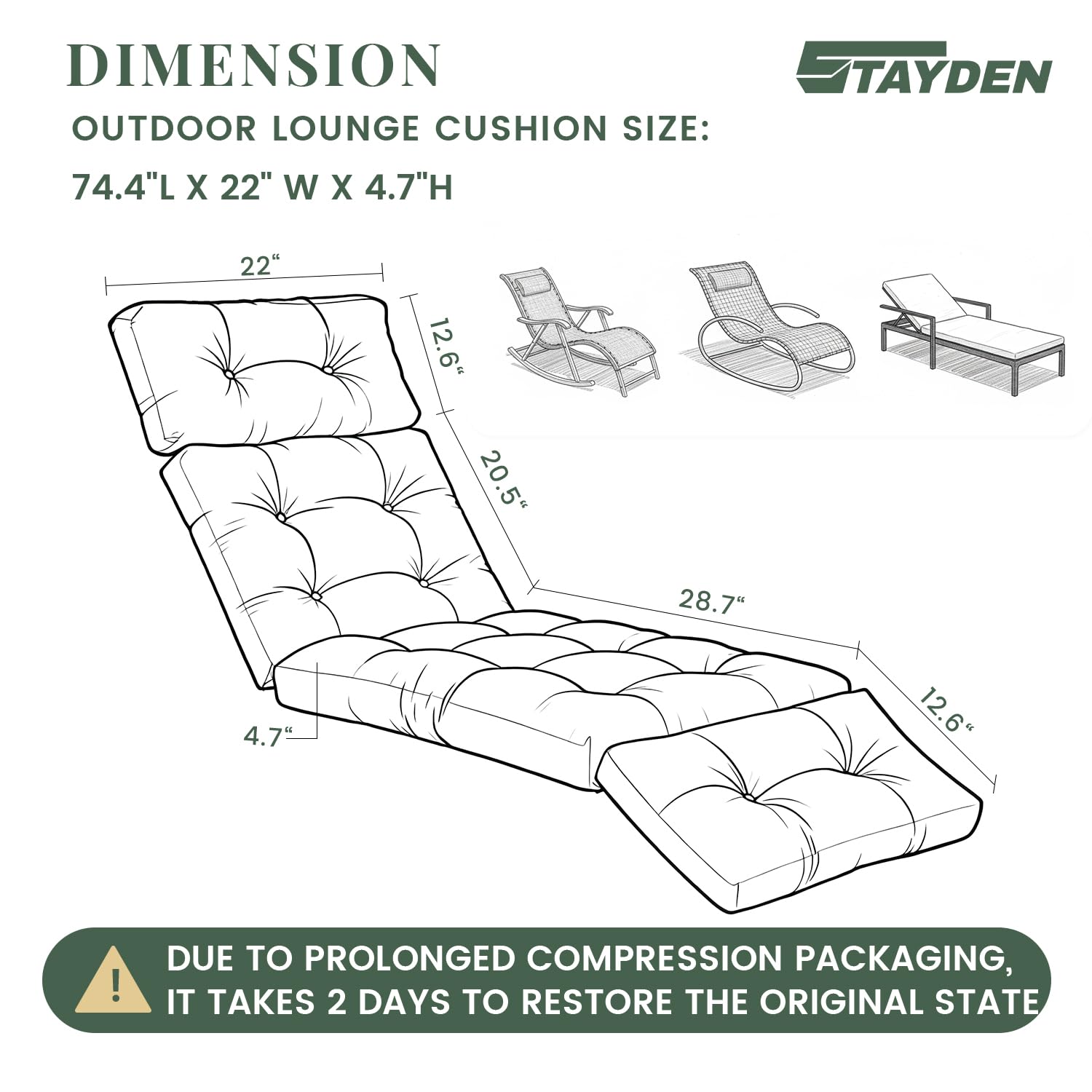 STAYDEN image of non-slip particle backing that prevents cushion shifting