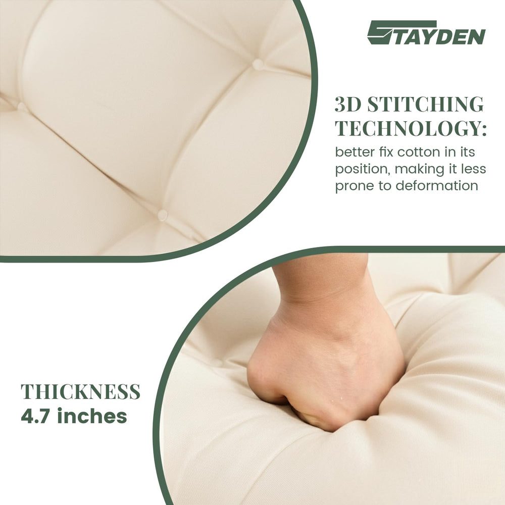 STAYDEN detailed label and 3D stitching showing fill stability benefit
