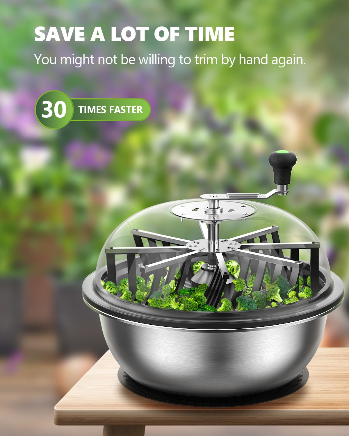 STAYGROW clear dome close-up showing visibility for precise trimming