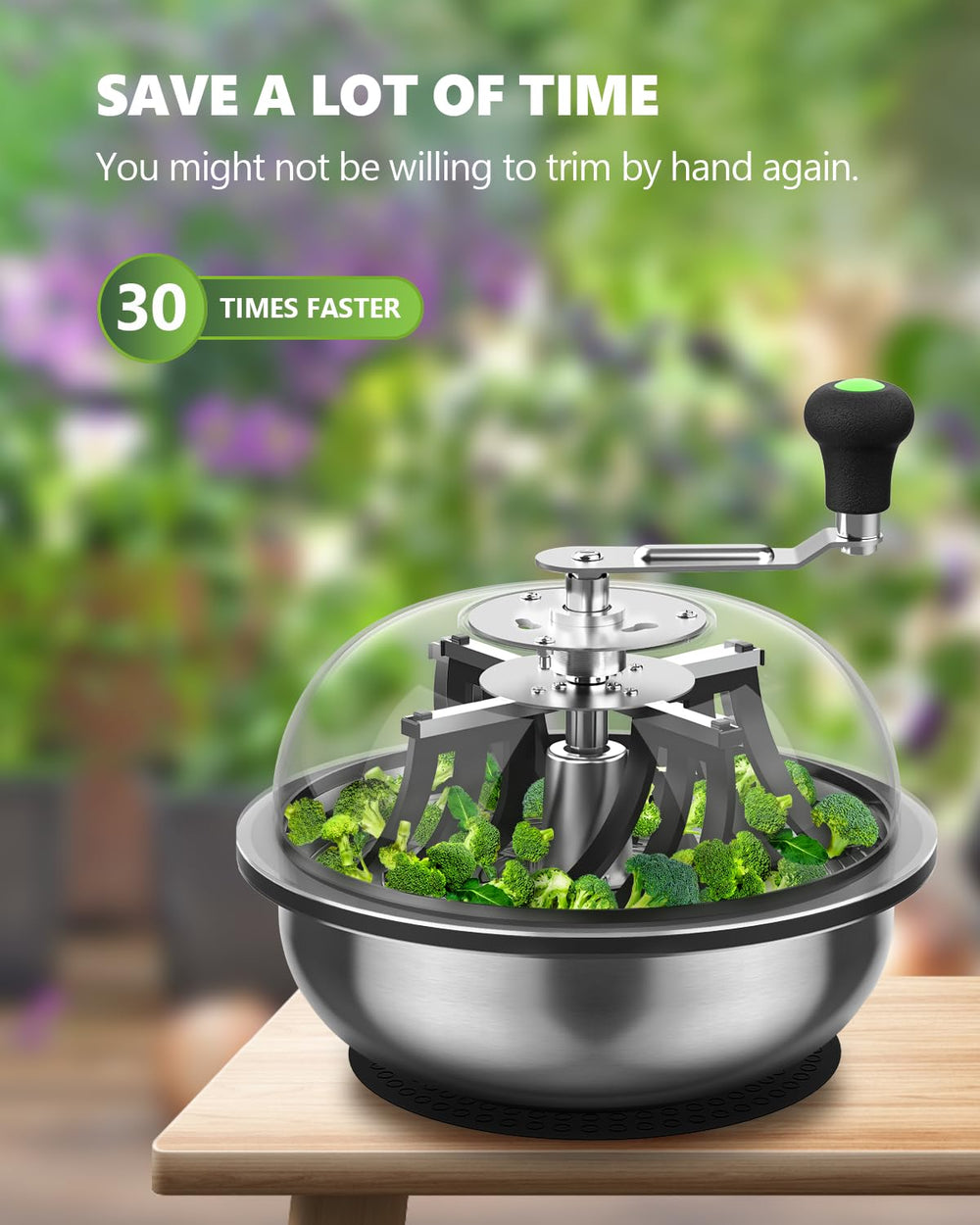 STAYGROW clear dome close-up showing visibility and precise trimming control
