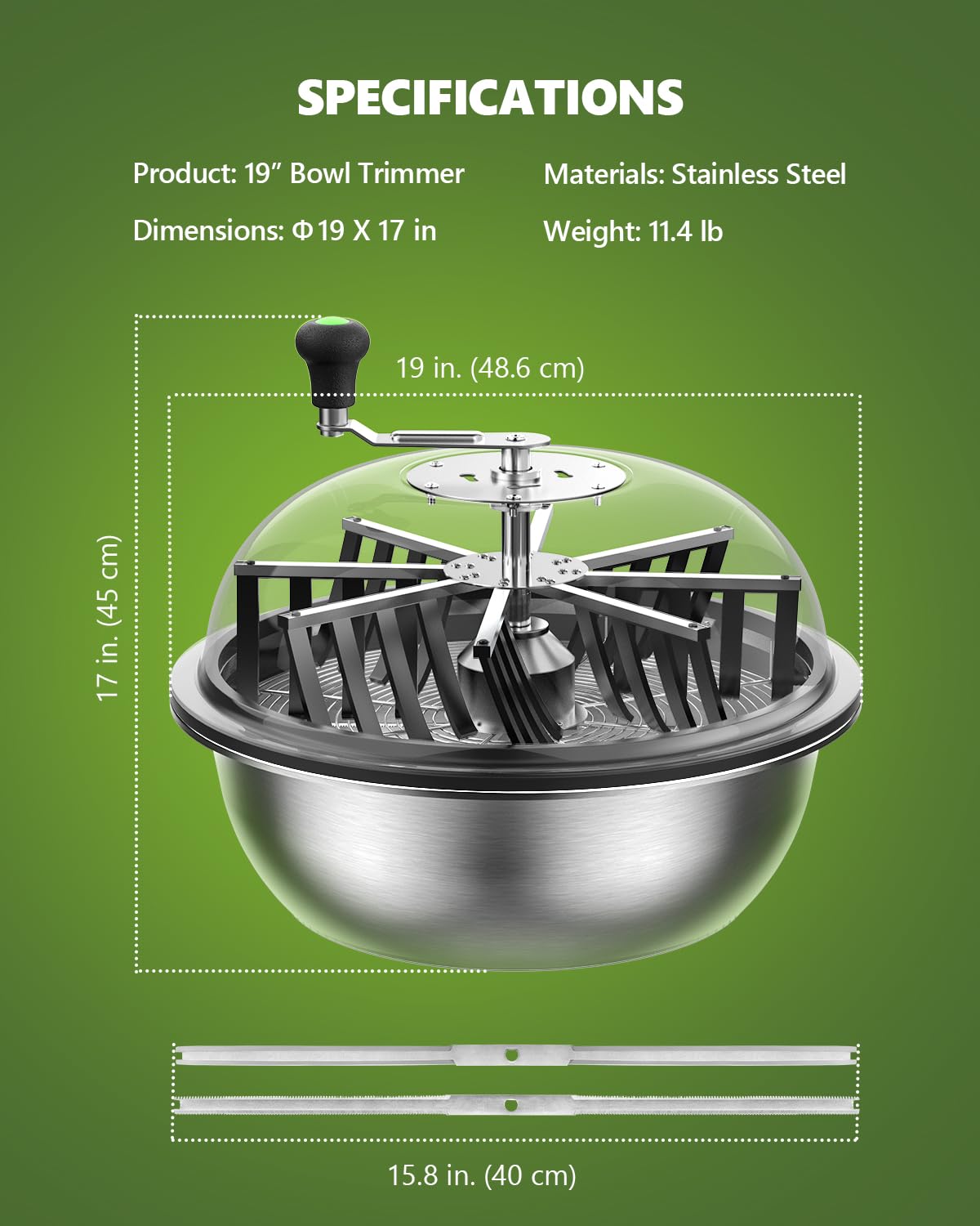 STAYGROW filter tray with collected leaf material for tidy processing