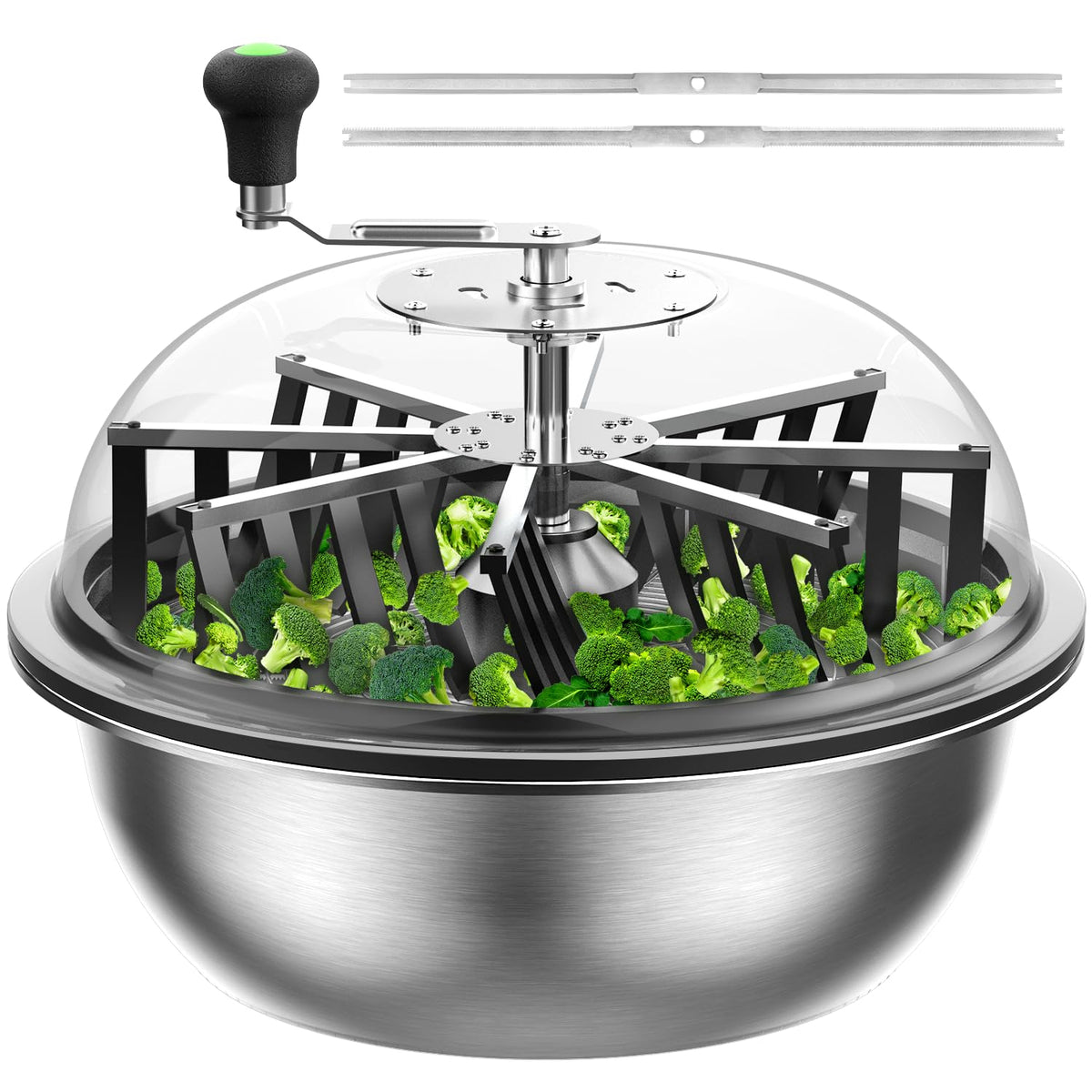 STAYGROW front view of assembled trimmer highlighting compact efficiency