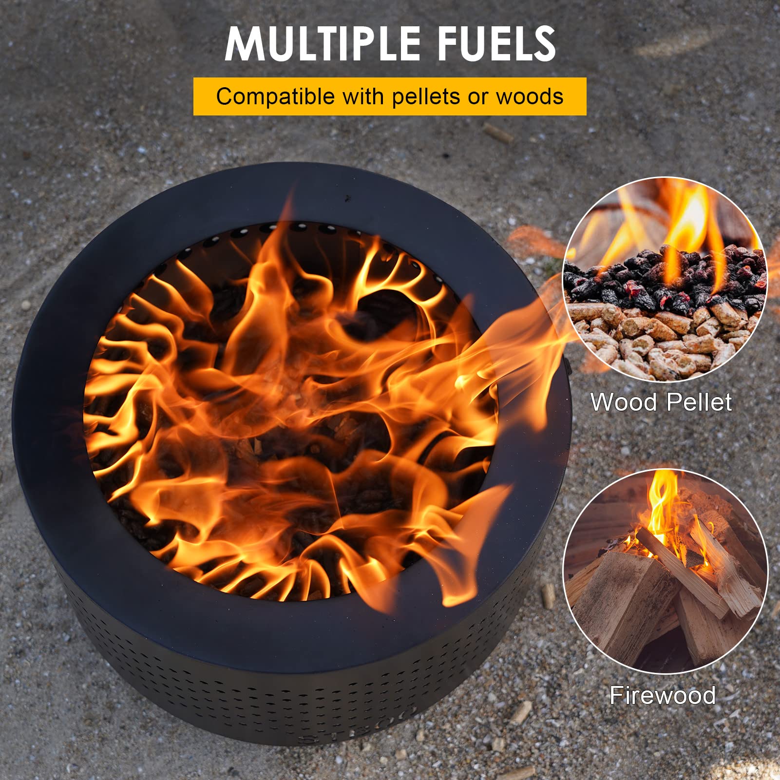STBoo close-up of double-wall design highlighting cleaner combustion benefit