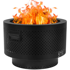 STBoo front view of fire pit showing stable bowl and flame advantage
