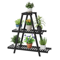 STDDRE front view of black 3-tier stand showing clean lines and capacity