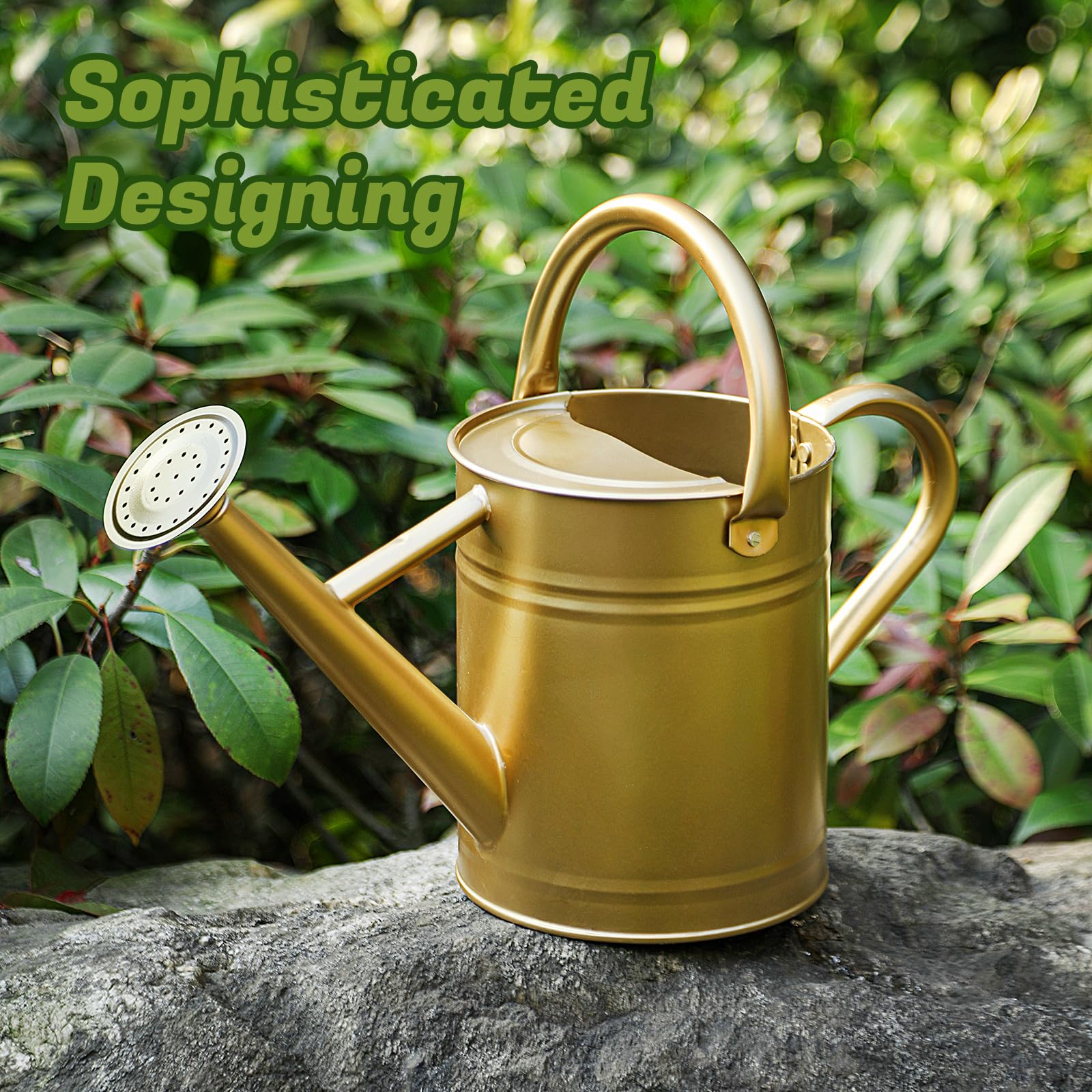 Stdemarzo watering can on porch as decor showing stylish gift-ready presentation