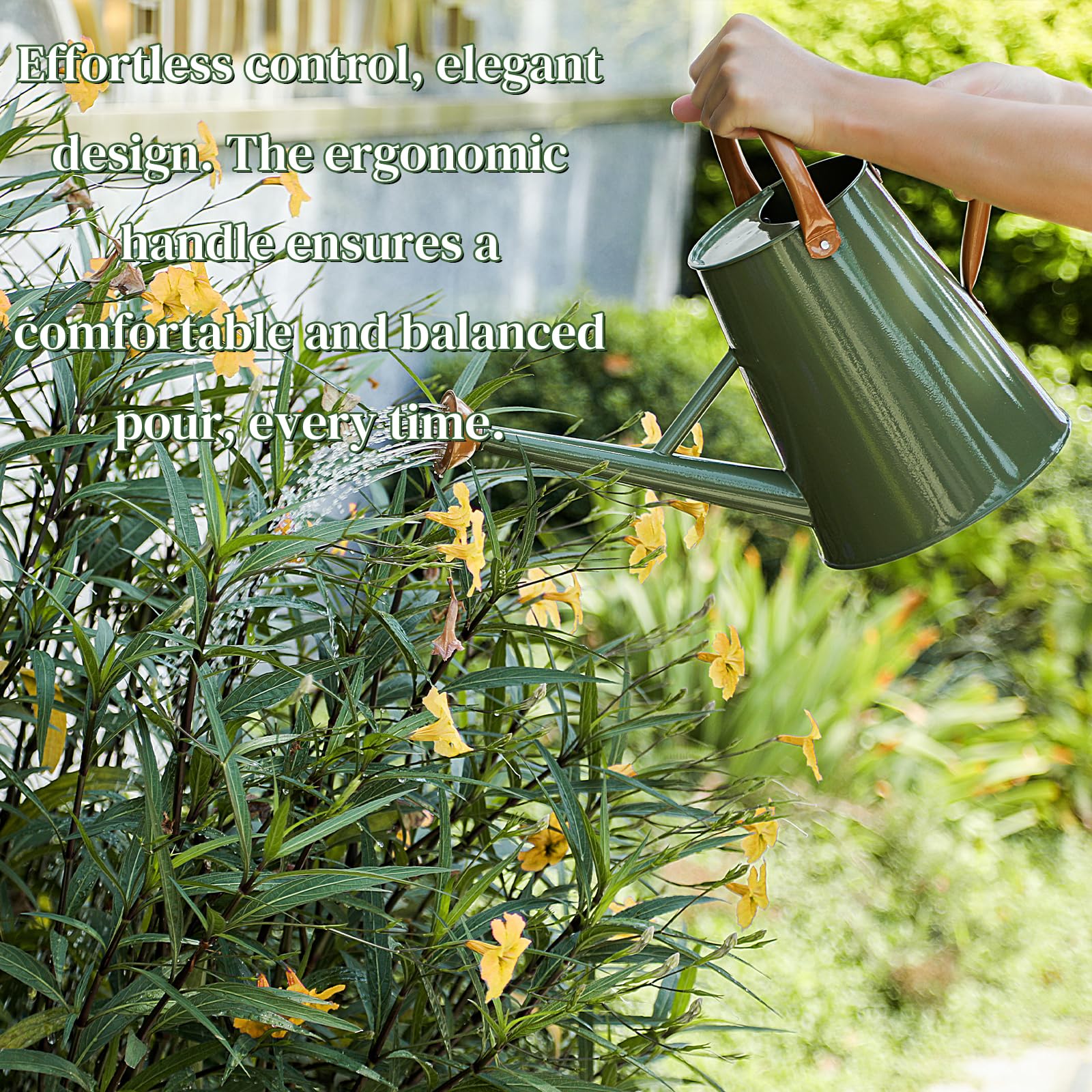 Stdemarzo pouring water into potted plants for precise watering control