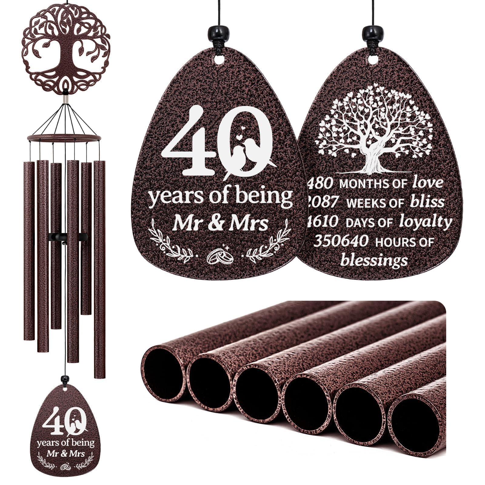 SteadStyle front view of wind chime showing design and elegant finish for lasting display