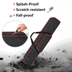 Steadtep bag front pocket with batteries and charger organized for quick access