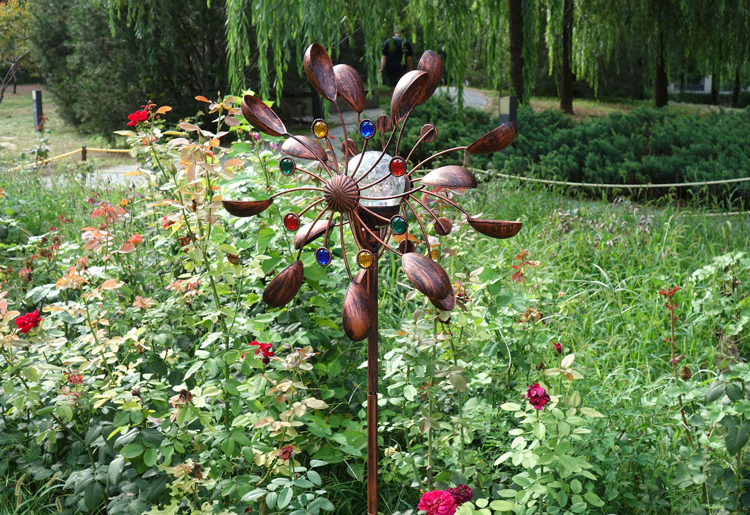 SteadyDoggie side profile in flowerbed illustrating movement among plants