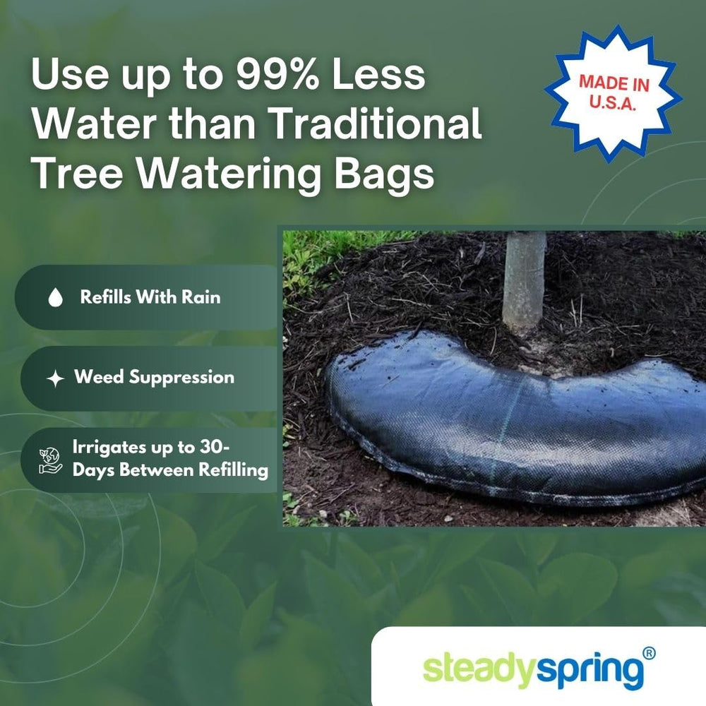 SteadySpring hidden under coarse mulch preventing weeds and conserving water