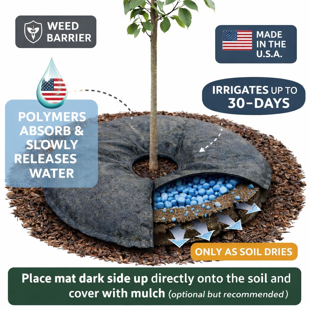 SteadySpring installed in 16-inch planter keeping soil evenly moist
