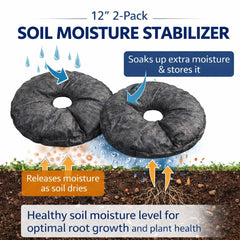 SteadySpring mat placed inside 10-inch pot demonstrating steady watering benefit