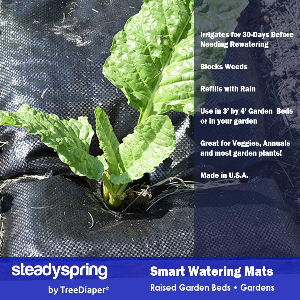 SteadySpring mat refilling from rain demonstrating auto-refill benefit