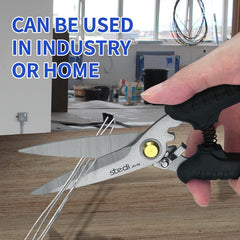 stedi close-up of finely serrated blades highlighting precise cutting teeth and strength