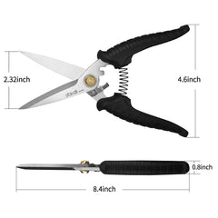 stedi scissors trimming a small branch demonstrating garden use and clean cuts