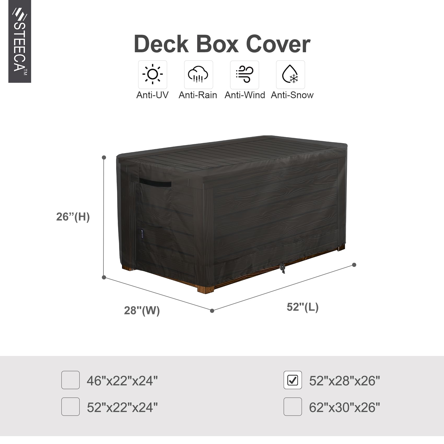 STEECA close-up of 600D polyester texture highlighting durable weather resistance