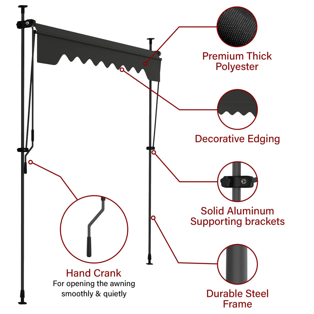 STEELAID awning shading patio furniture to increase outdoor comfort