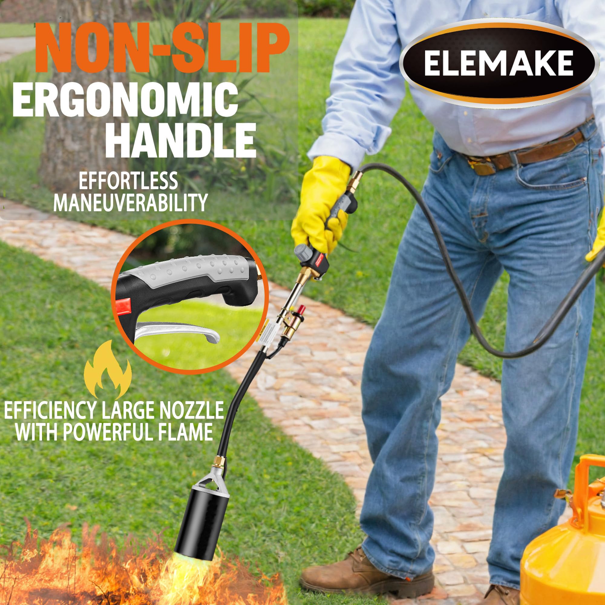 STEINBRÜCKE ergonomic non-slip handle for comfortable long-duration use