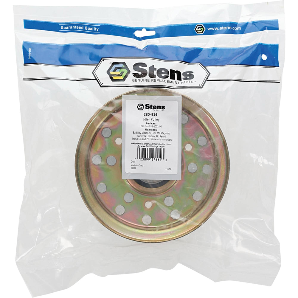 Stens pulley packaged with label showing OEM replacement clarity