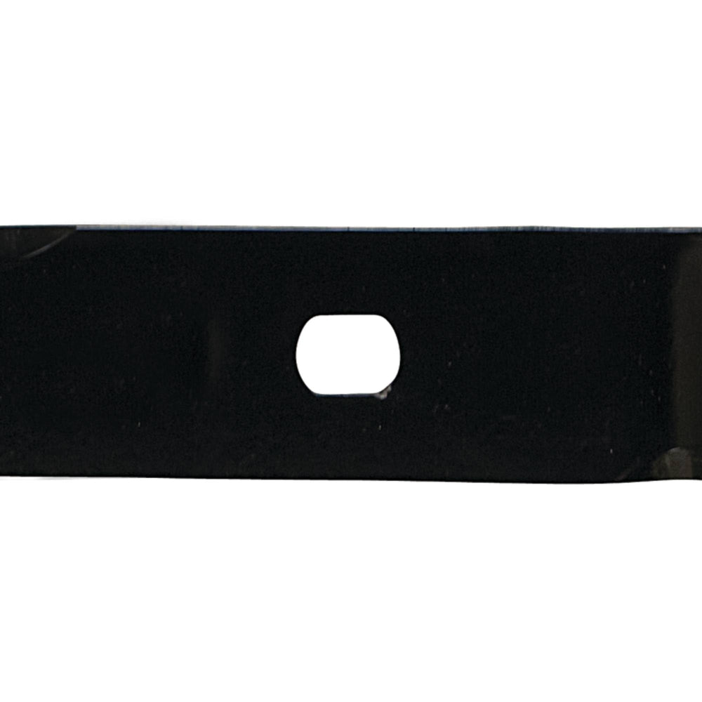 Stens blade next to ruler for 18-inch scale showing exact sizing for proper replacement