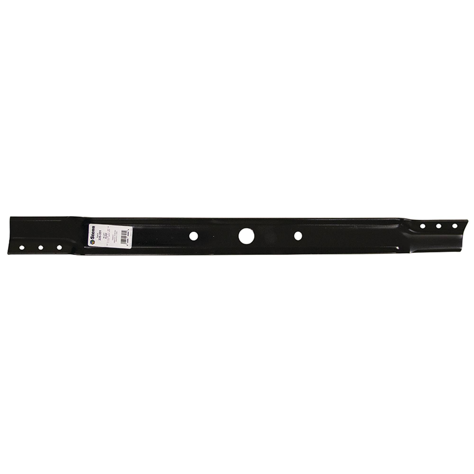 Stens front view of 33-inch blade showing full cutting edge and shape benefit improved cut