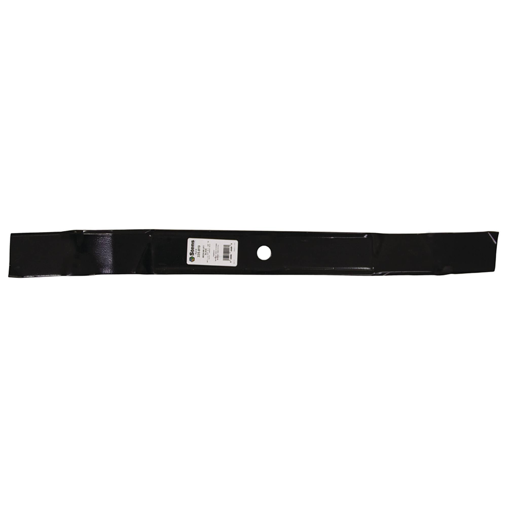 Stens mulching blade front view showing full 30 inch length and fit