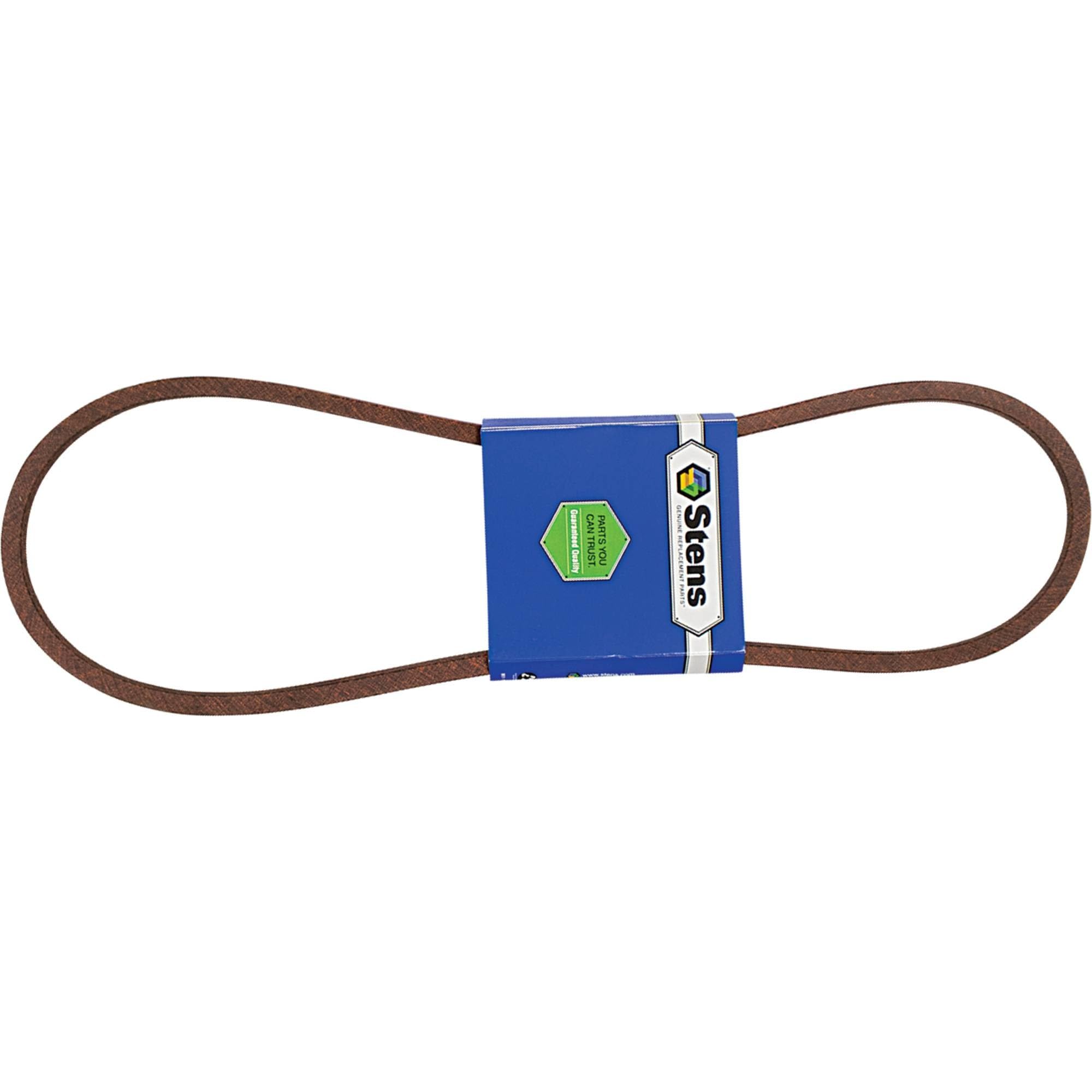 Close-up of Stens belt covered cross-section showing durable cover and cord protection