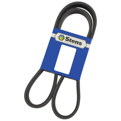 Stens belt flat lay full length showing 1/2 inch width and correct sizing