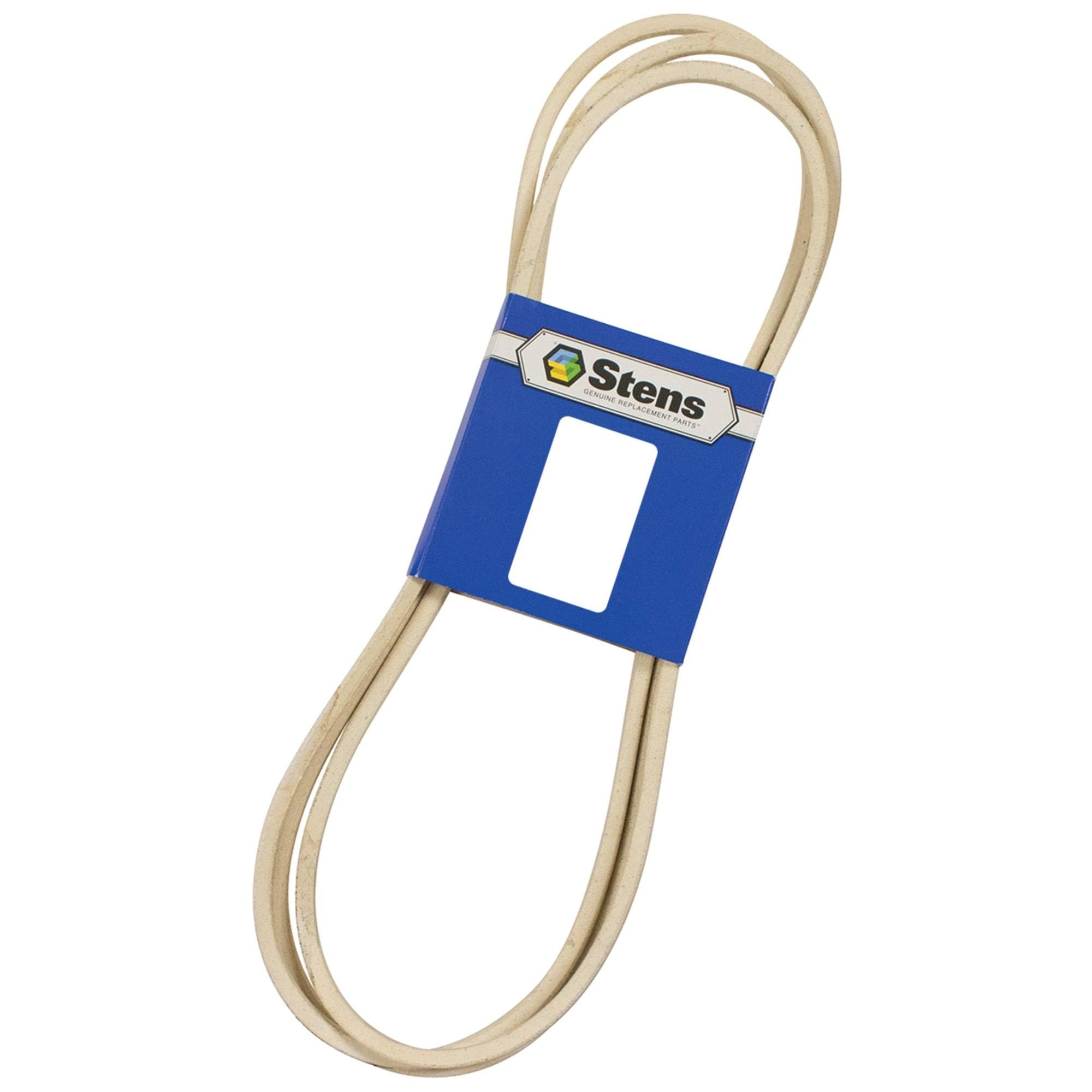 Stens belt full-length flat lay demonstrating 141.5-inch profile and fit