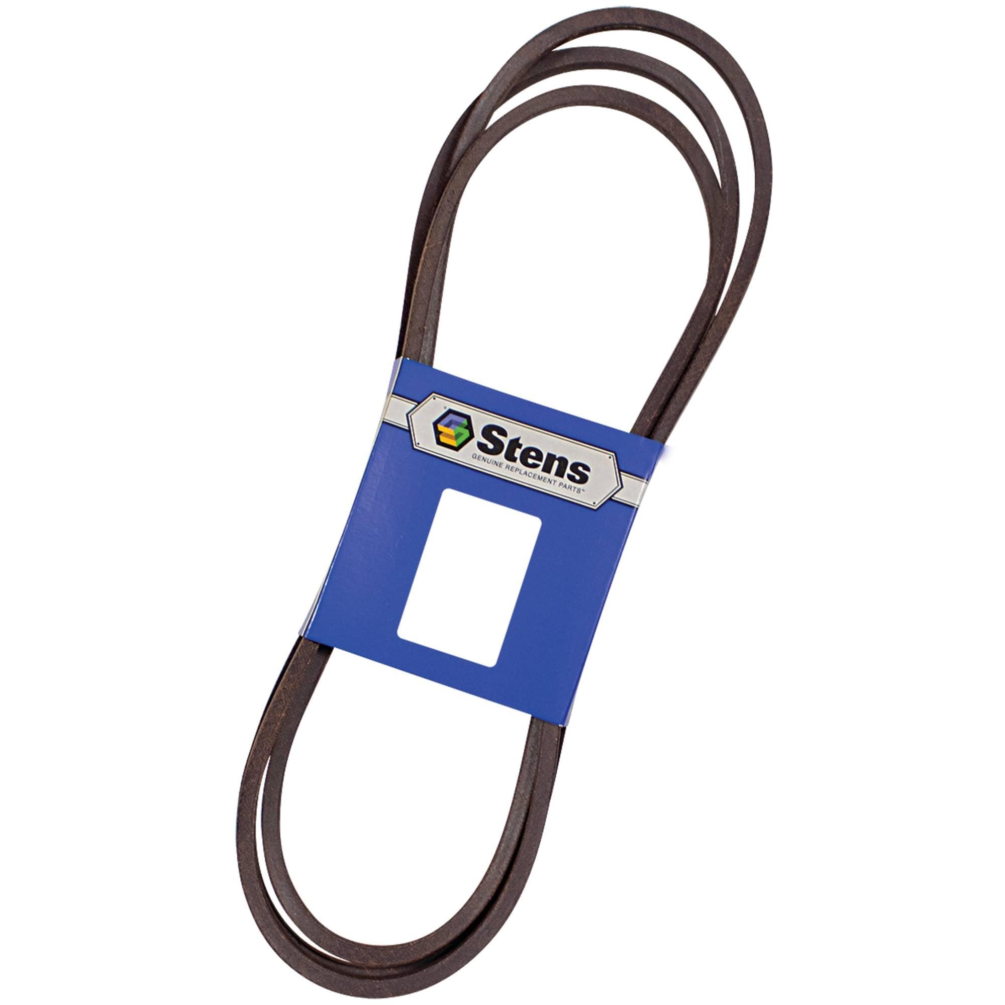 Stens belt laid flat with ruler showing 130 inch length for accurate fit