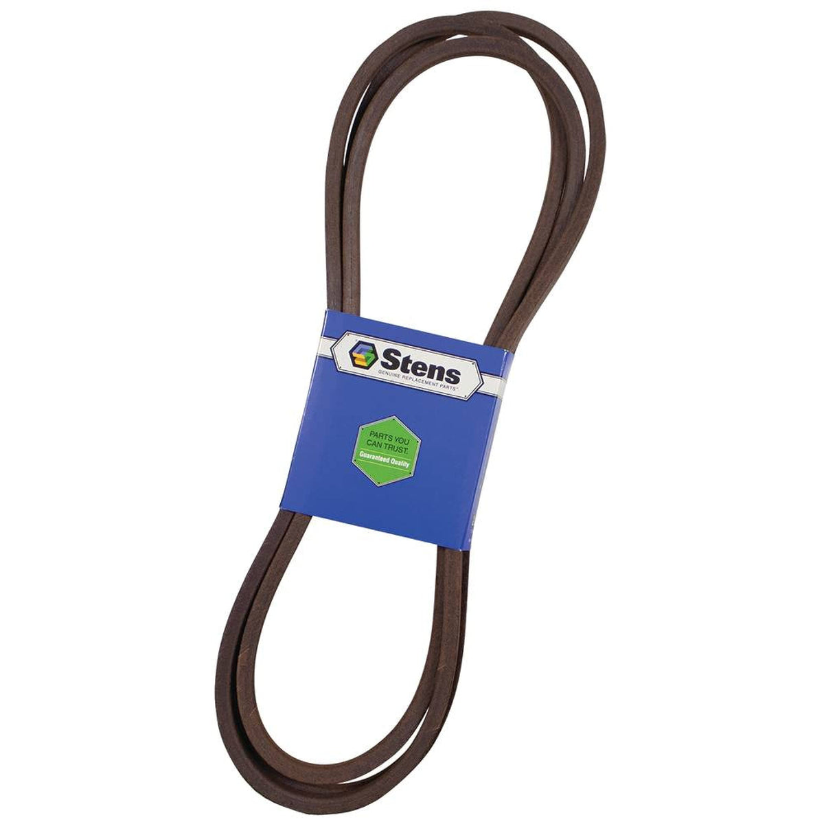 Stens belt front packaging showing part number and protection benefit