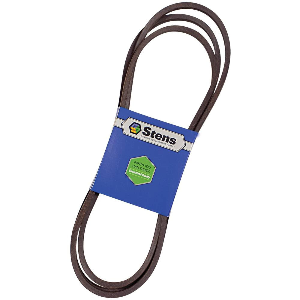 Stens replacement belt front view showing complete loop and fit benefits