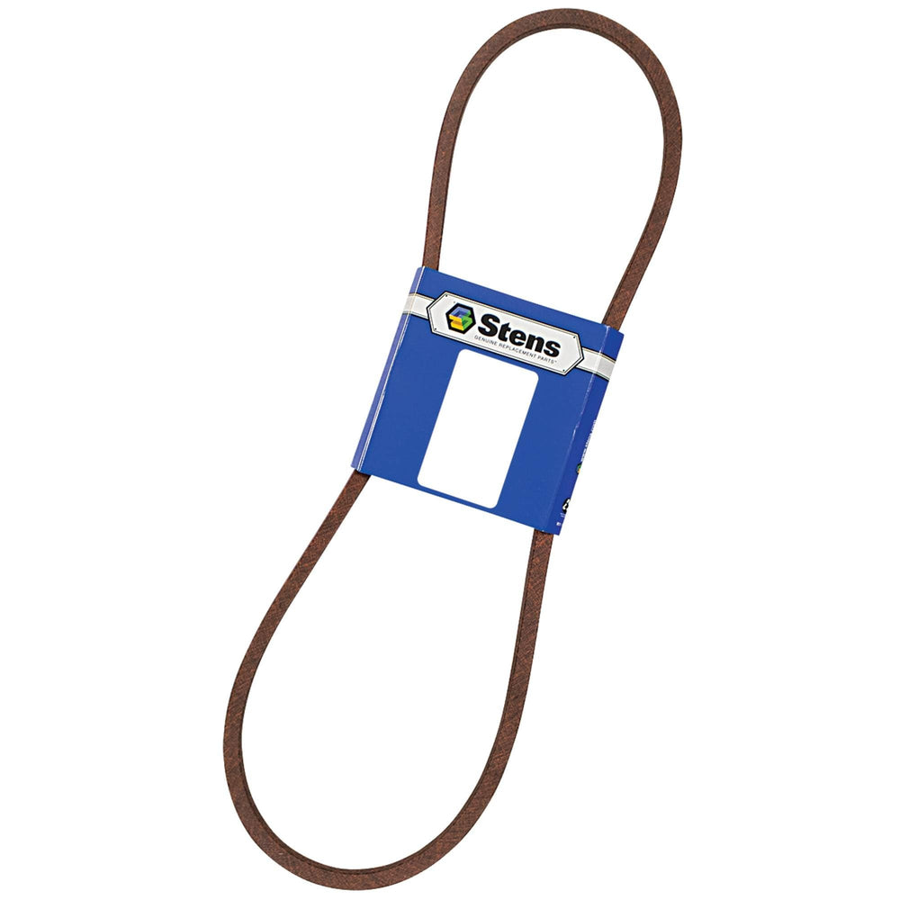 Stens belt full length laid flat demonstrating the 57 3/8" fit and covered design