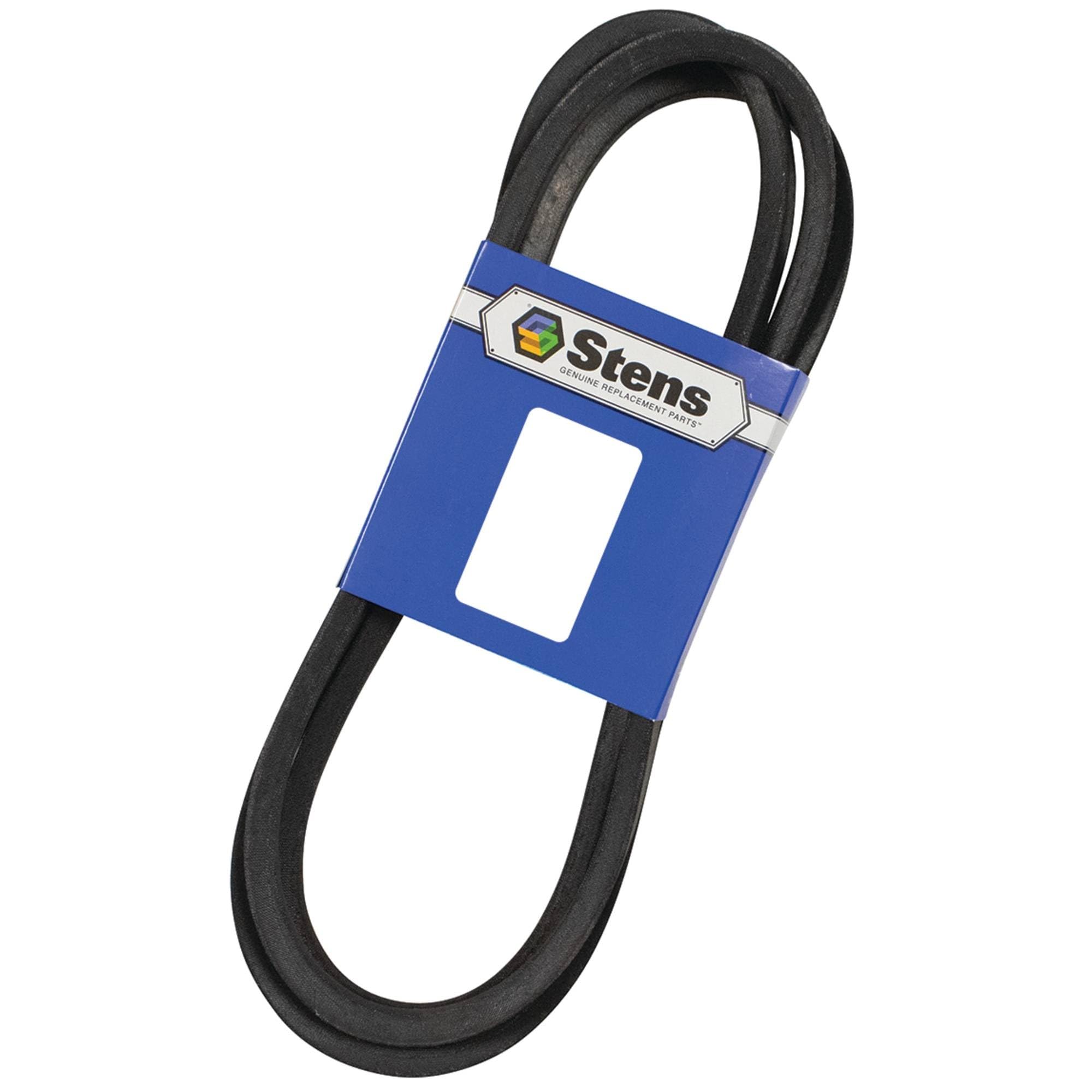 Stens belt laid flat showing full 111.5 inch length for accurate fit confirmation