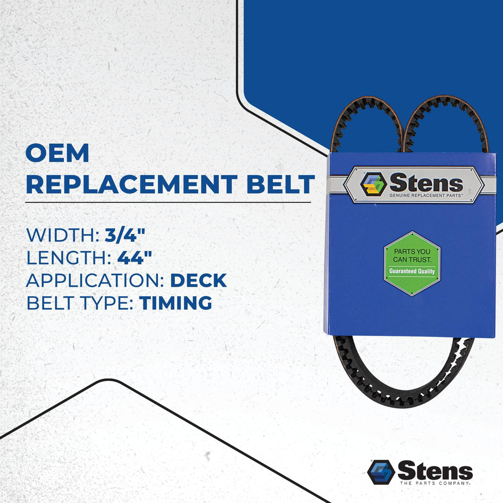 Stens belt installed on Toro TimeMaster 30" deck demonstrating fit