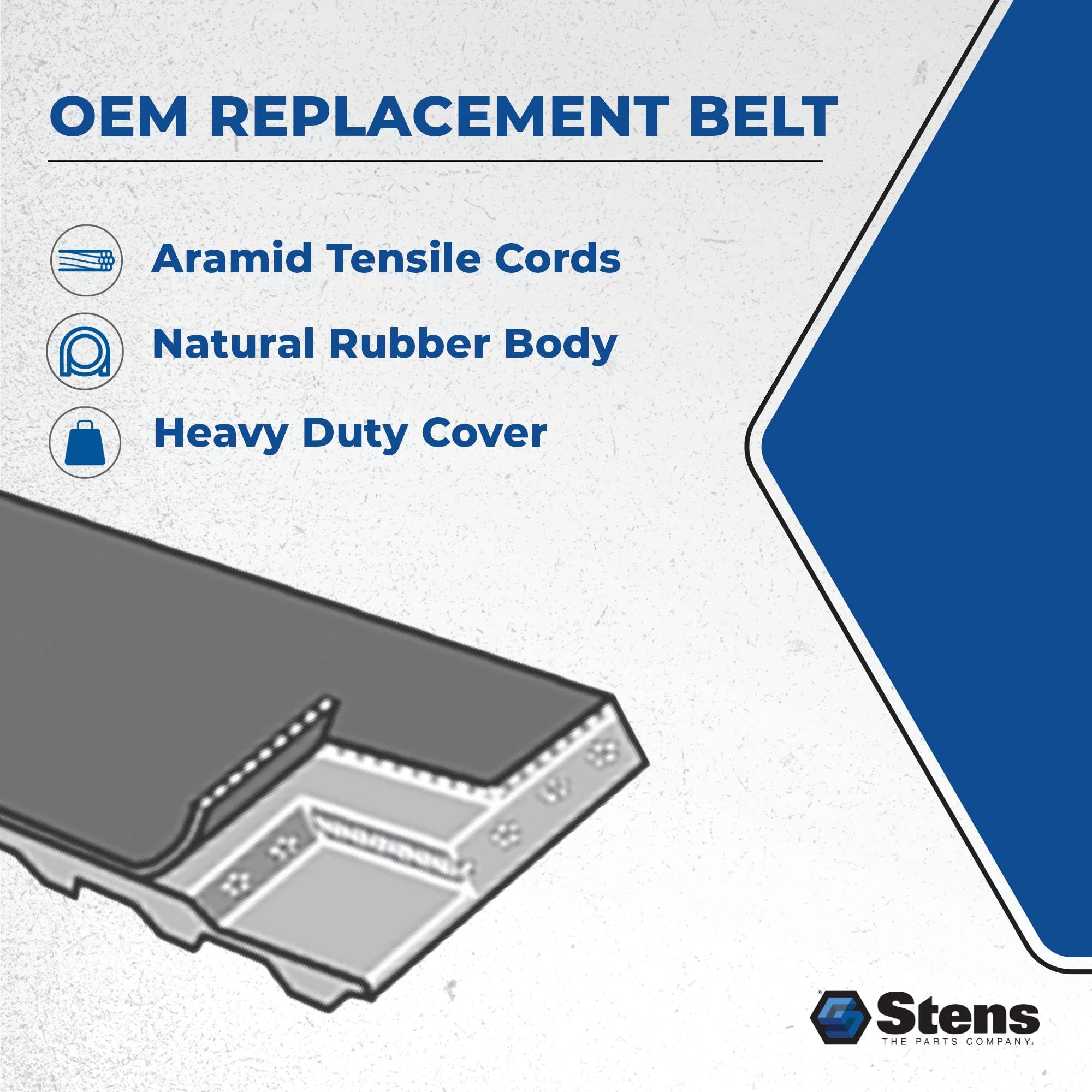 Stens belt coiled for storage showing preservation and transport benefit