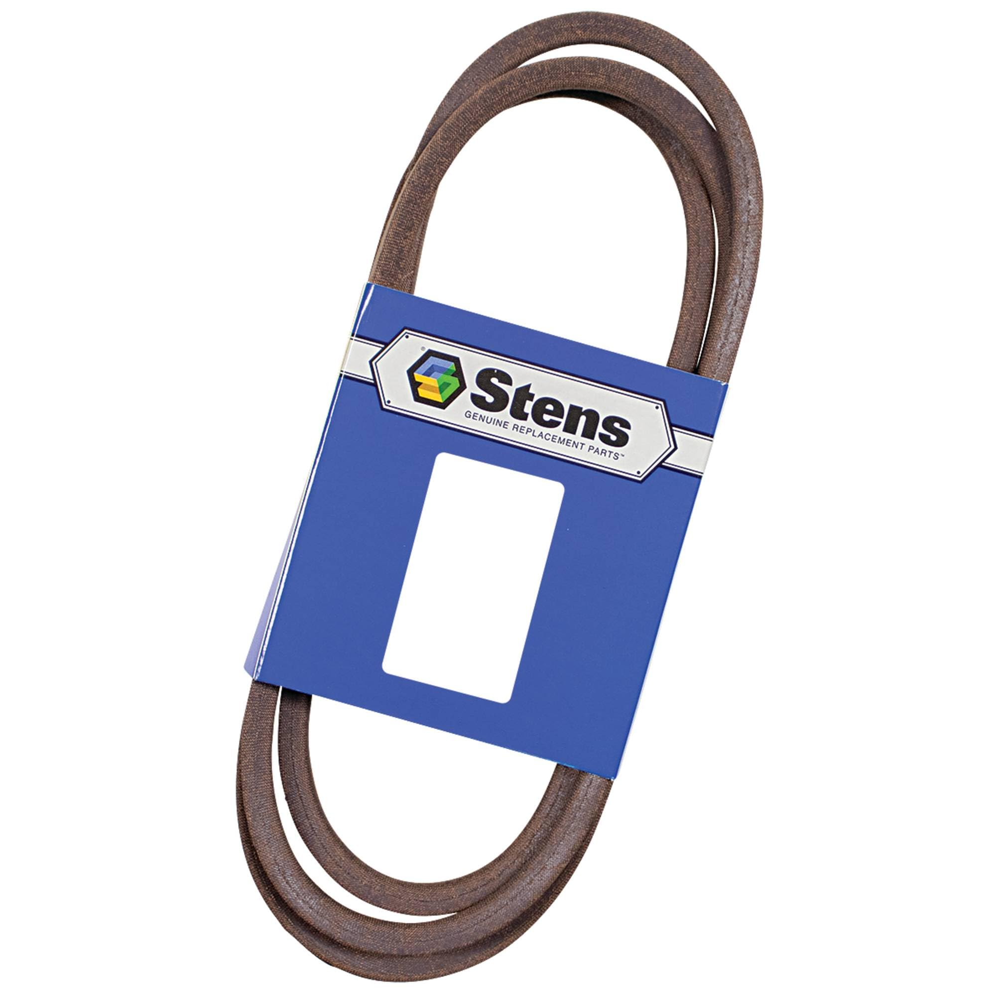 Stens belt uncoiled to display full 91-inch length for accurate replacement confirmation