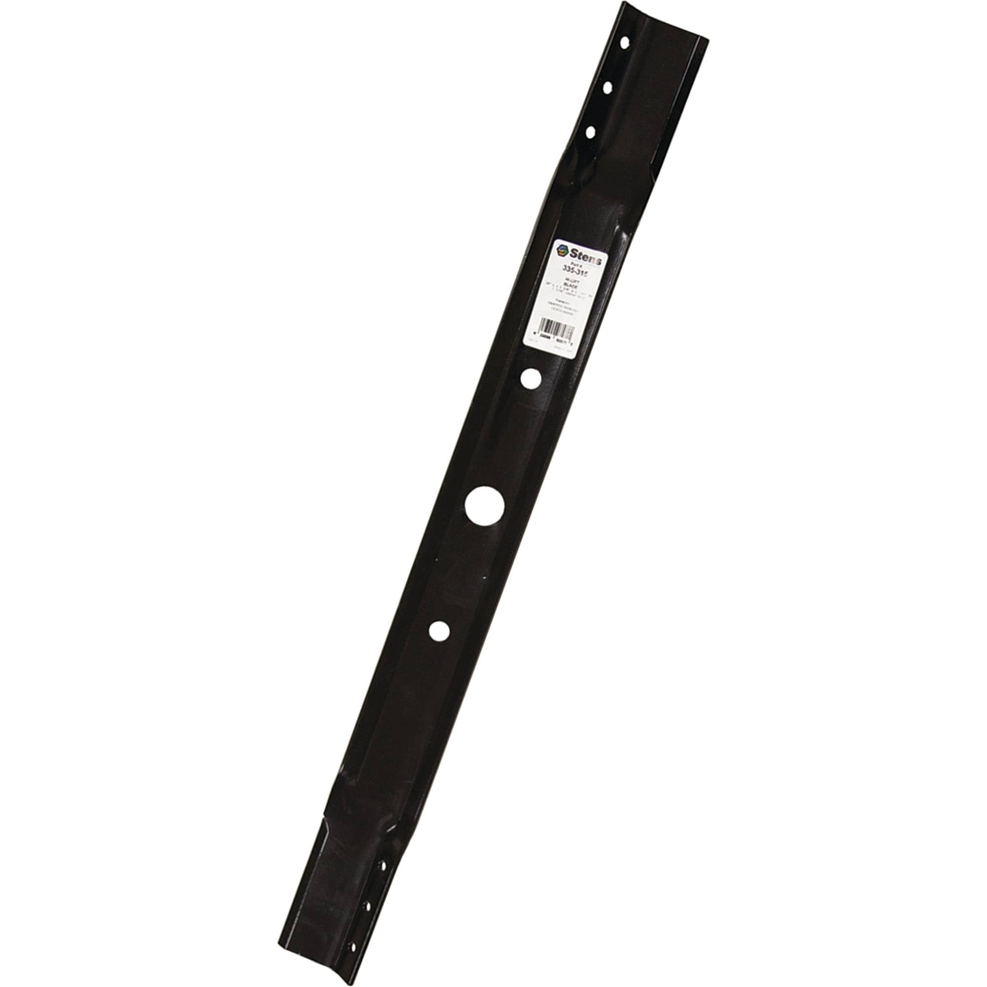 Stens side view showing blade thickness and stamped steel strength for durability