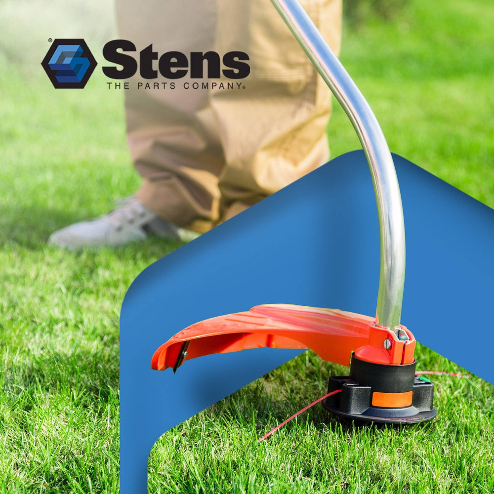 Stens trimmer line used at a yard worksite showing reliable long-run efficiency