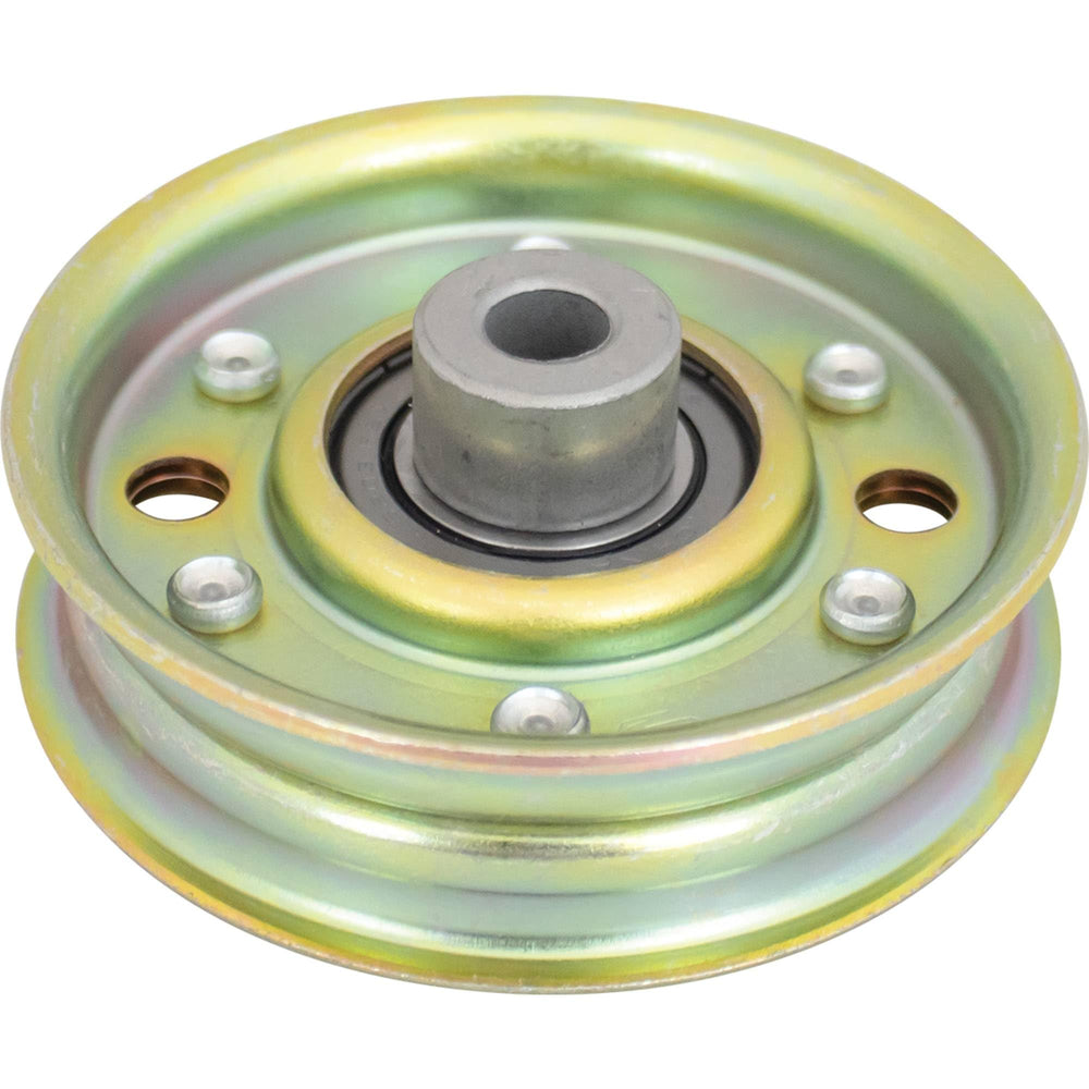 Stens flat idler front view showing durable metal construction and precise OD