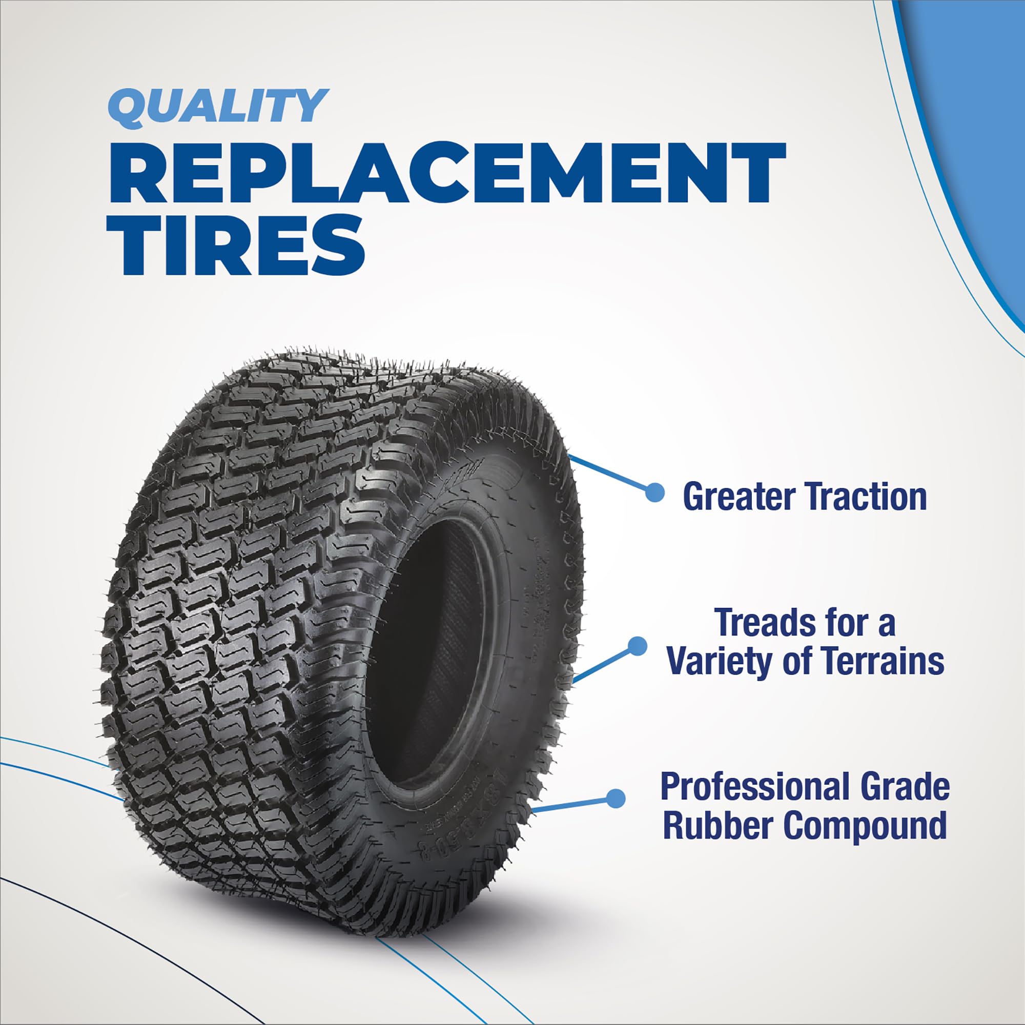 Stens Kenda Super Turf tread close-up demonstrating grip and turf protection