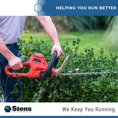 Stens tire mounted on lawn mower demonstrating improved flotation and handling