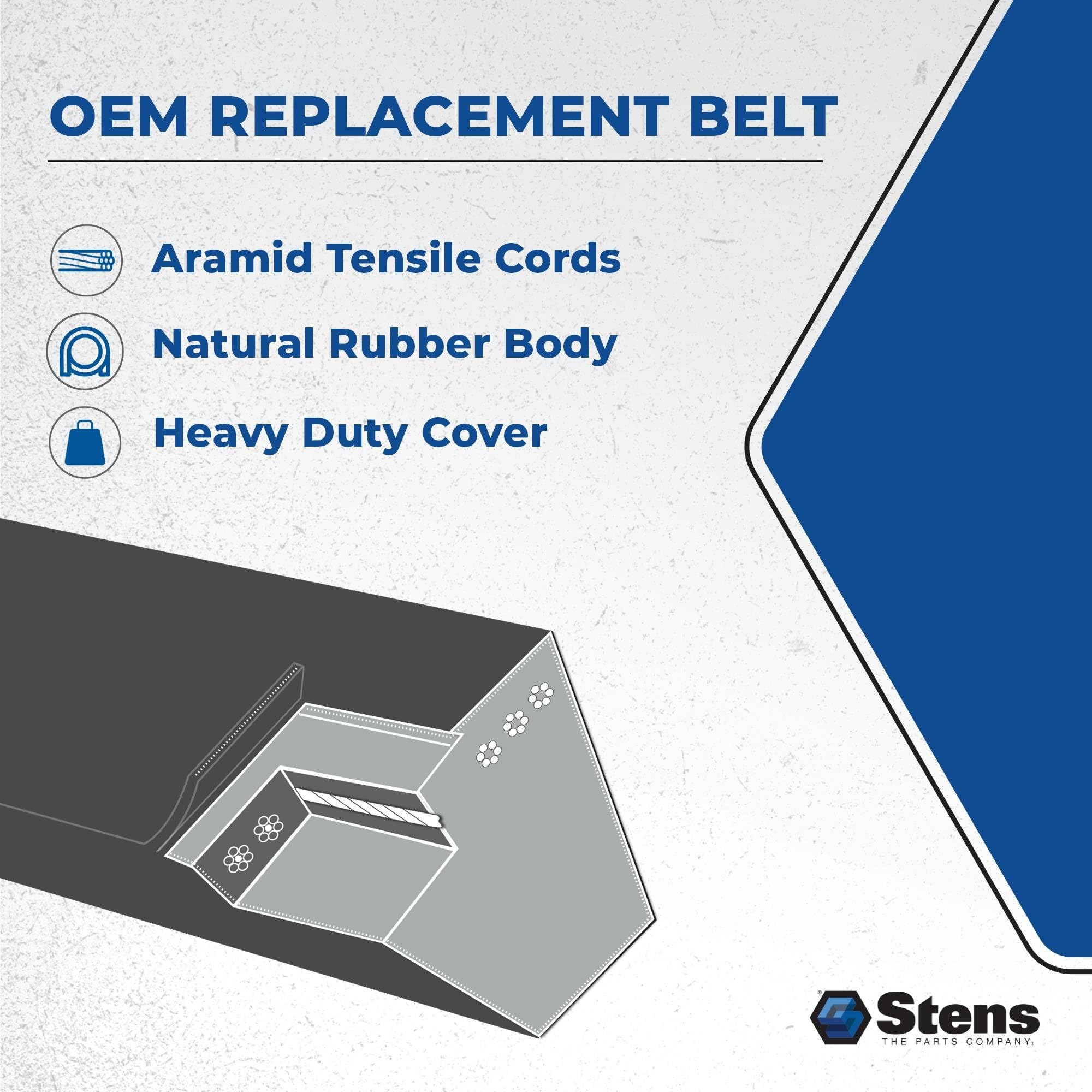 Stens branded sleeve label detail showing part numbers and compatibility clarity